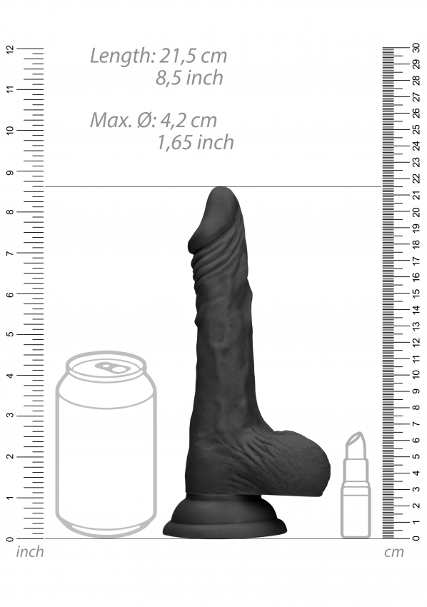REAL ROCK DILDO 20CM WITH BALLS 