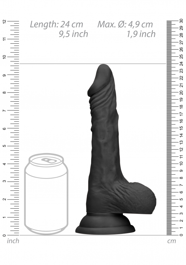 REAL ROCK 23CM DILDO W/ BALLS