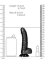 REAL ROCK CURVED REALSITIC DILDO WITH BALLS AND SUCTION CUP 15,5 CM