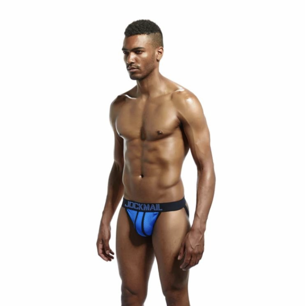 JM 203 NYLON MESH DOUBLE STRIPE JOCK