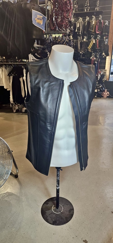GAYT*GEAR LEATHER FULL ZIP VEST
