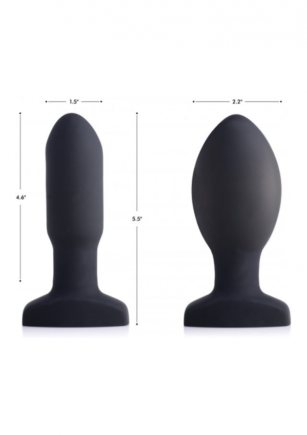 SWELL INFLATABLE VIBRATING MISSILE PLUG SILICONE