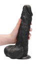 REAL ROCK DILDO W/ BALLS 10" (20cm)