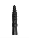 ALL BLACK AB20 RIBBED DILDO 33cm
