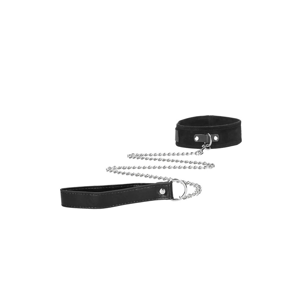 OUCH VELCRO COLLAR WITH LEASH AND HANDCUFFS