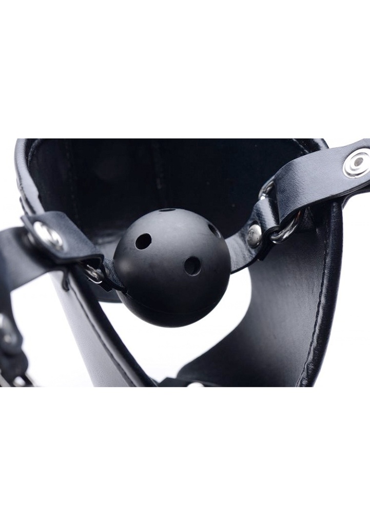 PUP PLAY HOOD W/ BREATHABLE BALL GAG