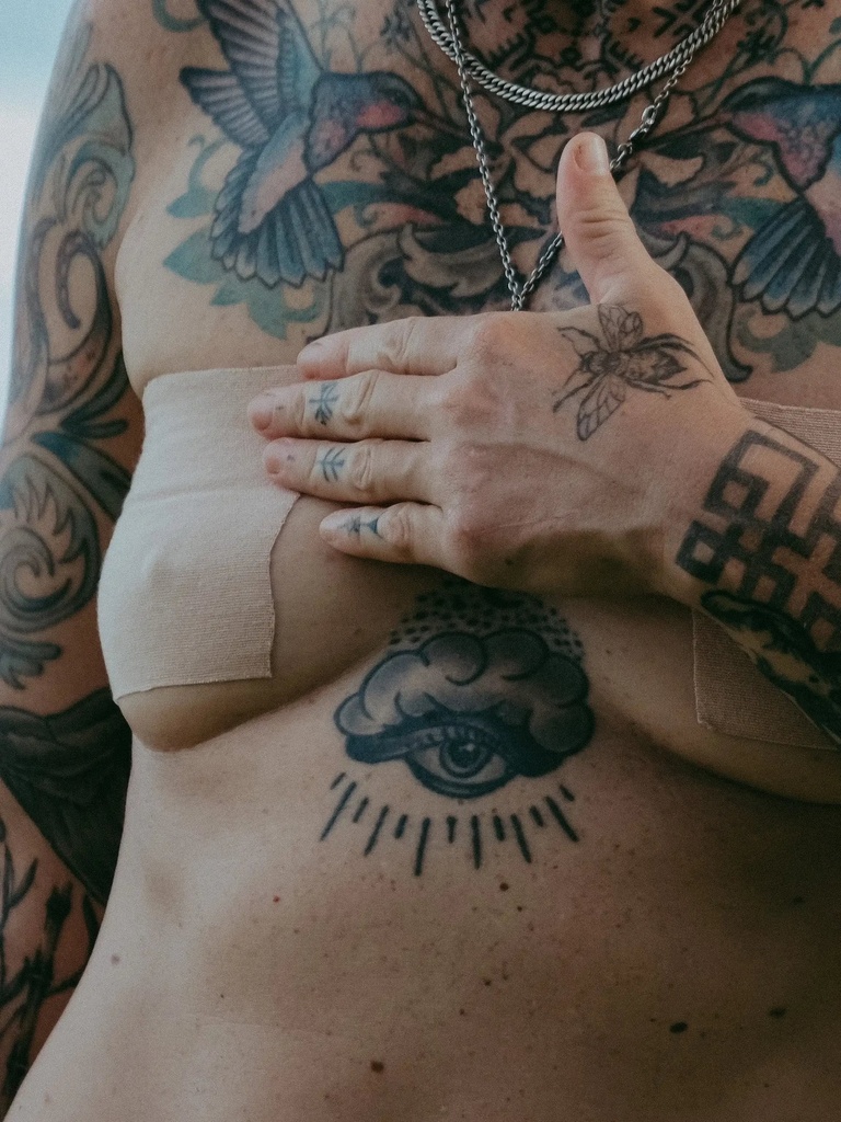 TRANSGENDER CHEST BINDING TAPE 10cm W/ NIPPLE COVERS