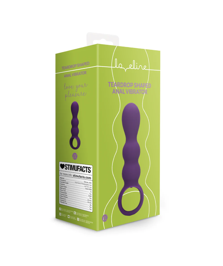 LOVELINE TEARDROP ANAL VIBRATOR PURPLE