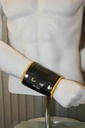 GAYT*GEAR LEATHER GAUNTLET CUFF W/ STRIPE