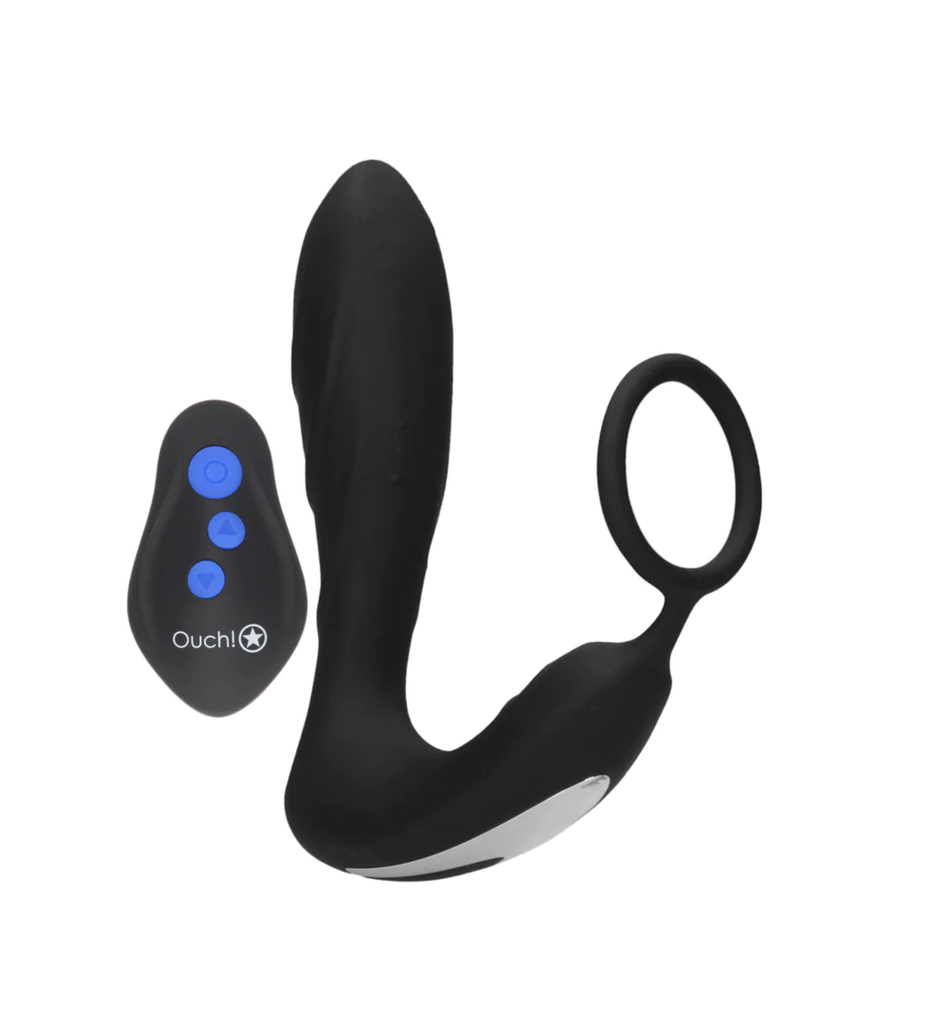 OUCH ESTIM VIBE PLUG W/ COCKRING