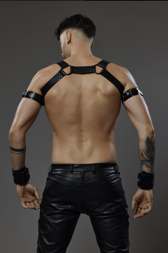 PROVOCATEUR LEATHER BULLDOG HARNESS ZION