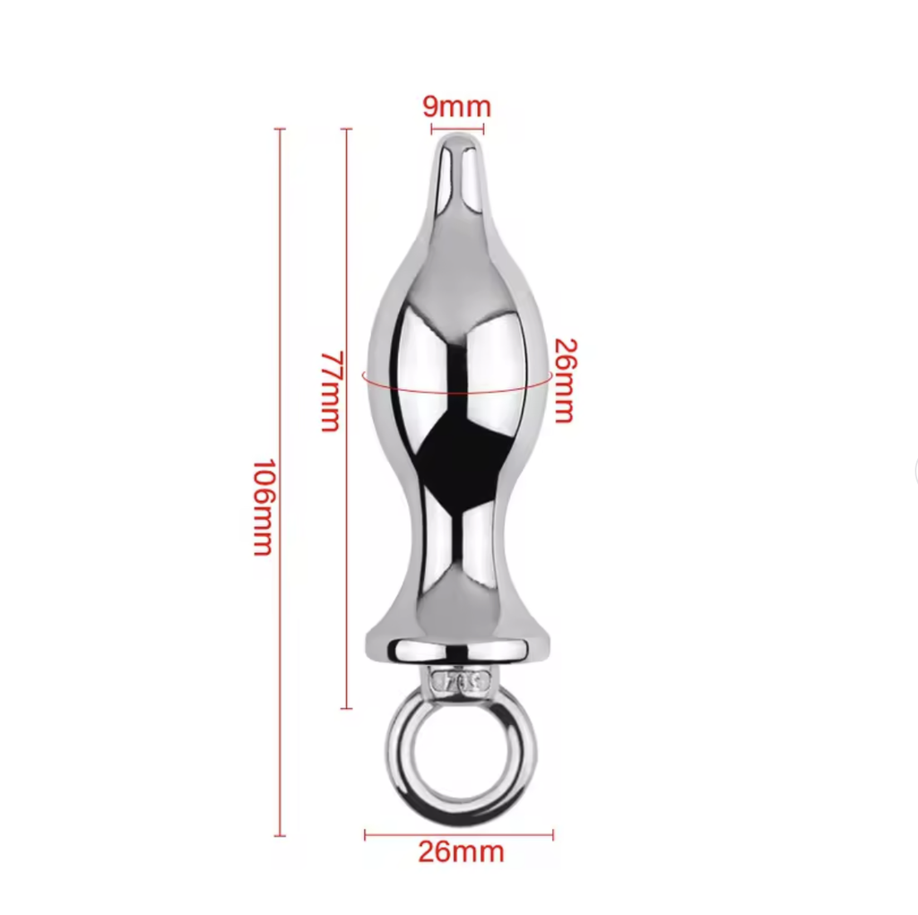 GAYT*GEAR ANAL PLUG WITH PULL TAB (ALU ALLOY)