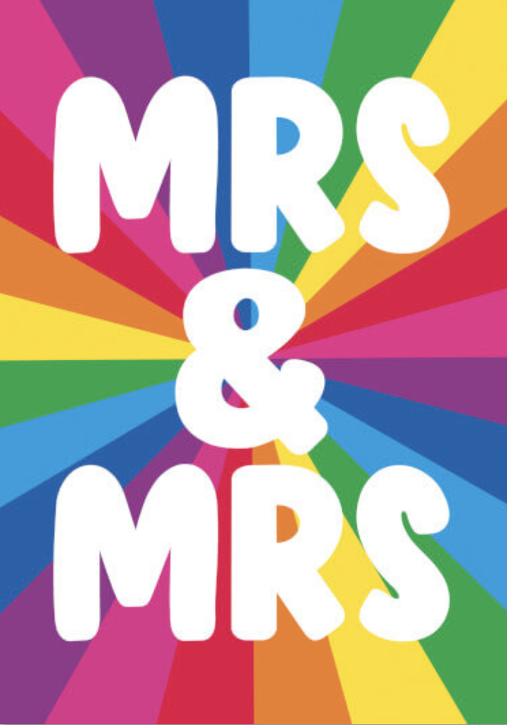 DM MRS AND MRS WEDDING CARD