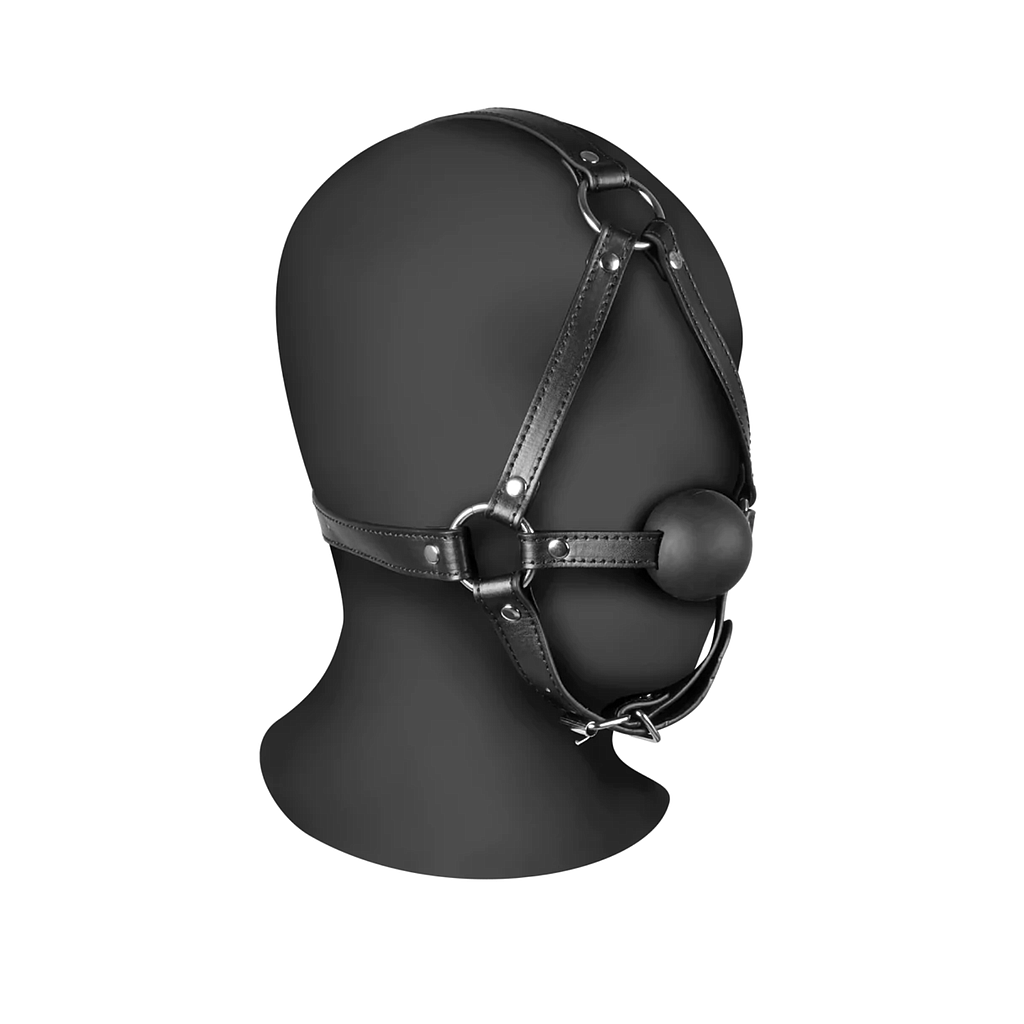 OUCH HEAD HARNESS W/ SOLID BALL GAG