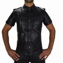 GAYT*GEAR LEATHER SHIRT SHORT SLEEVE  POLICE