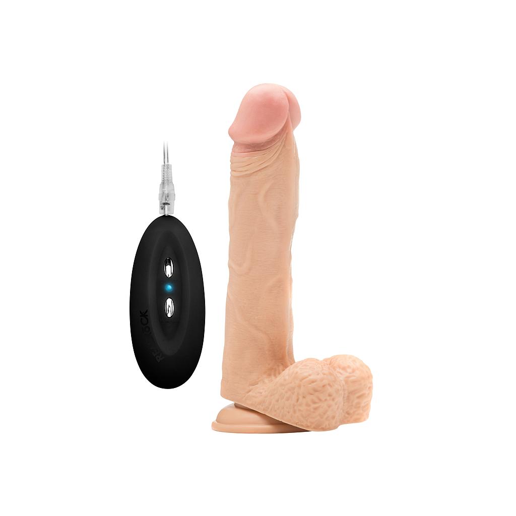 REAL ROCK VIBRATING REALISTIC COCK 22.8cm 9" w/ SCROTUM