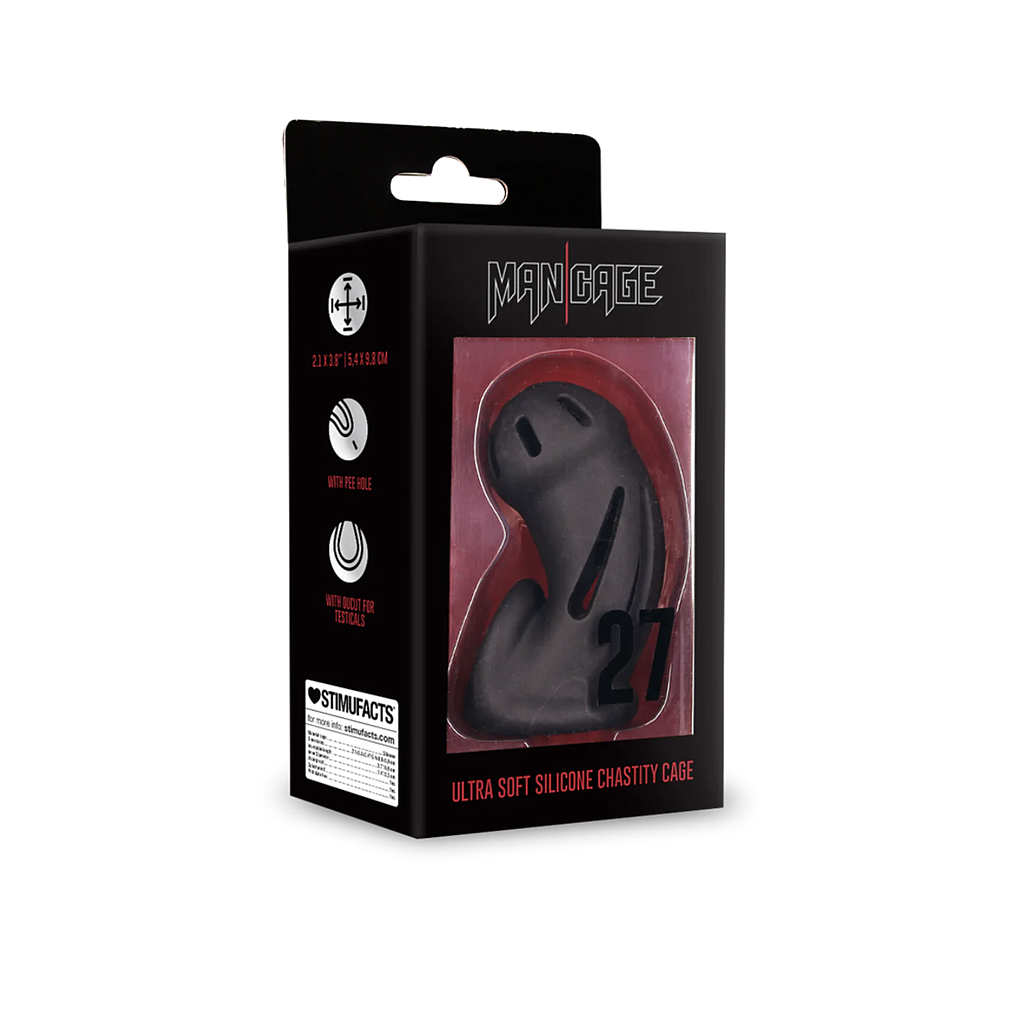 MANCAGE CHASTITY ULTRA SOFT SILICONE CAGE MODEL 27/28