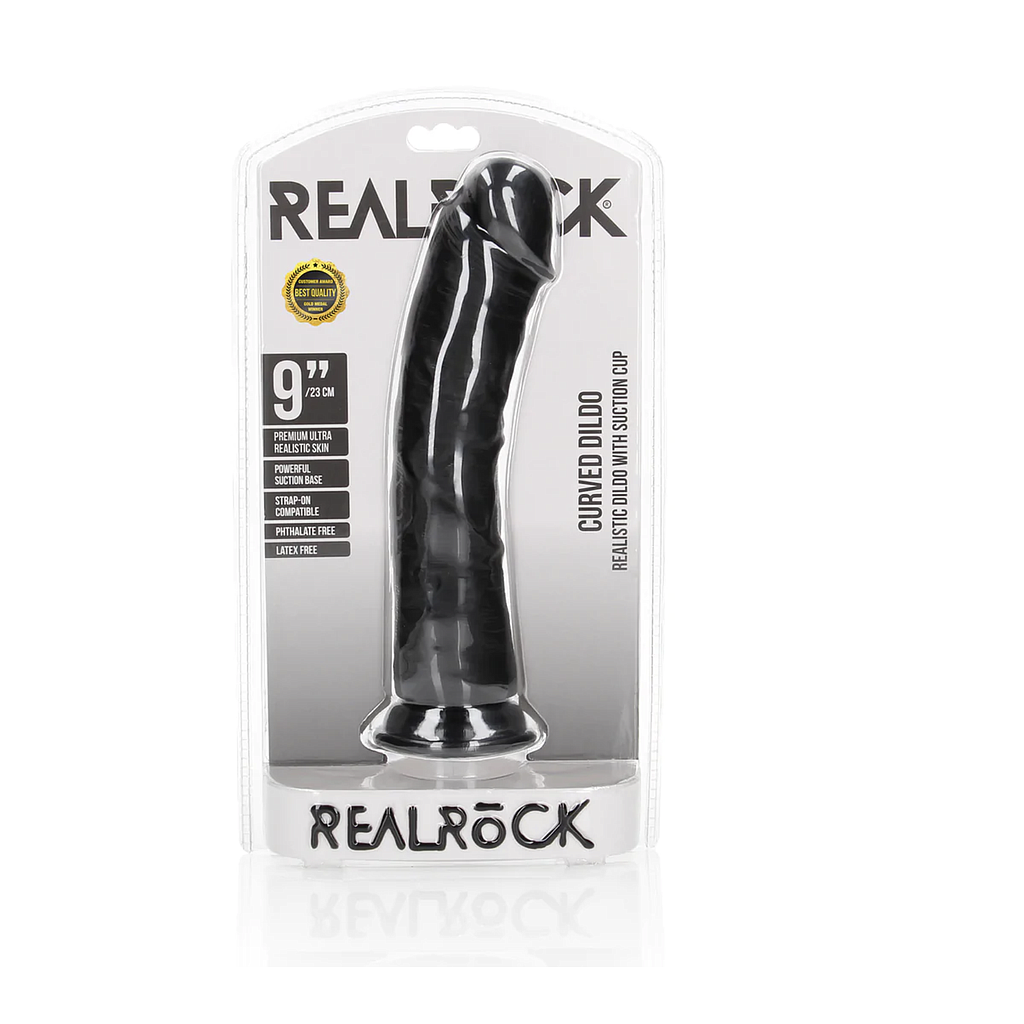 REAL ROCK CURVED DILDO NO BALLS 23cm