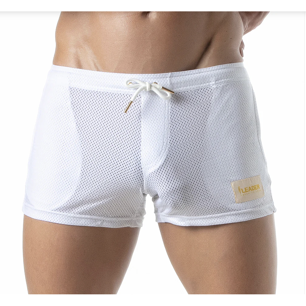 LEADER WHITE PARTY BOOTY SHORTS