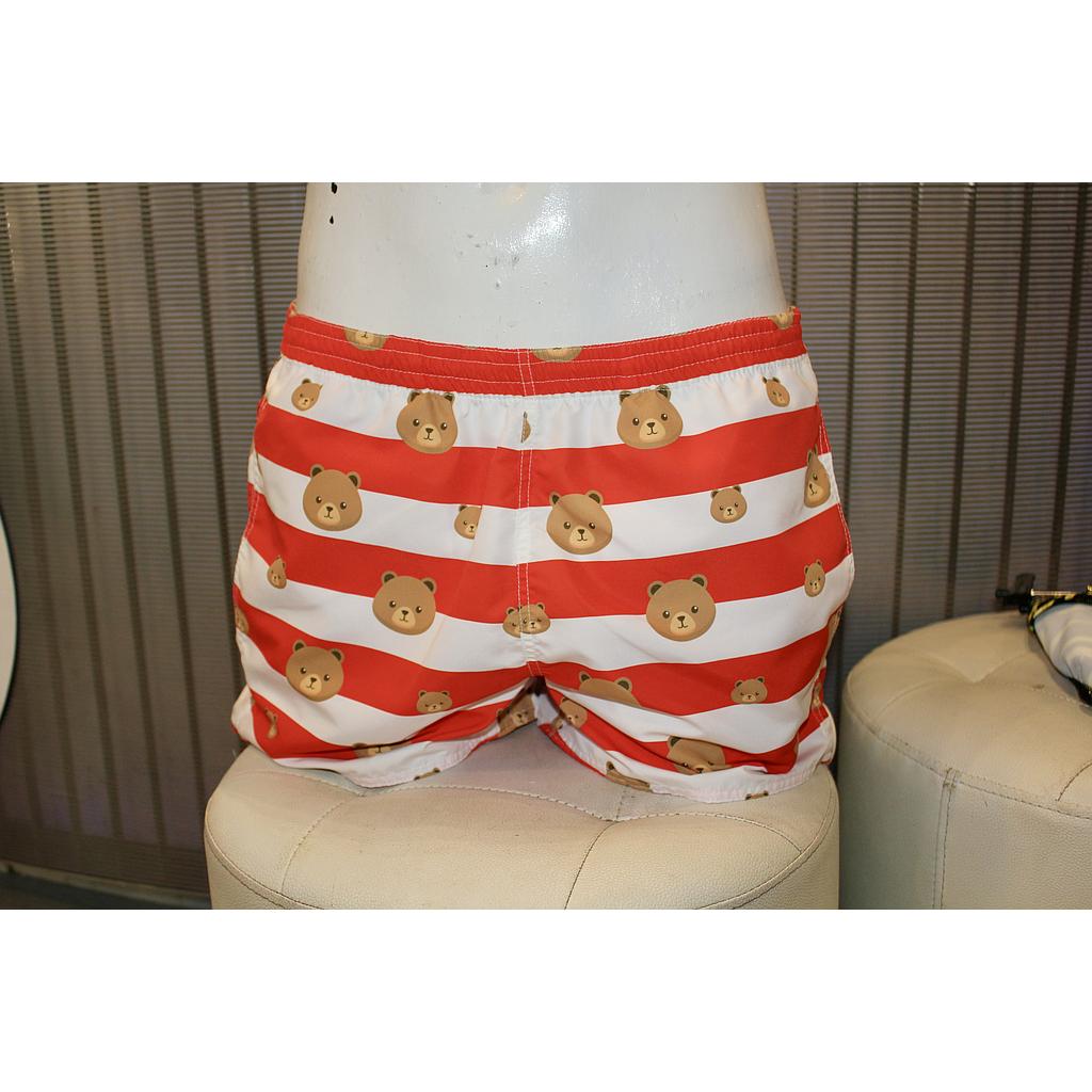 SWEET BANANA BEAR STRIPE SHORTS
