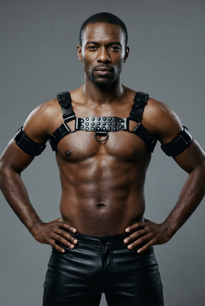 PROVOCATEUR LEATHER BUFFALO NECK HARNESS