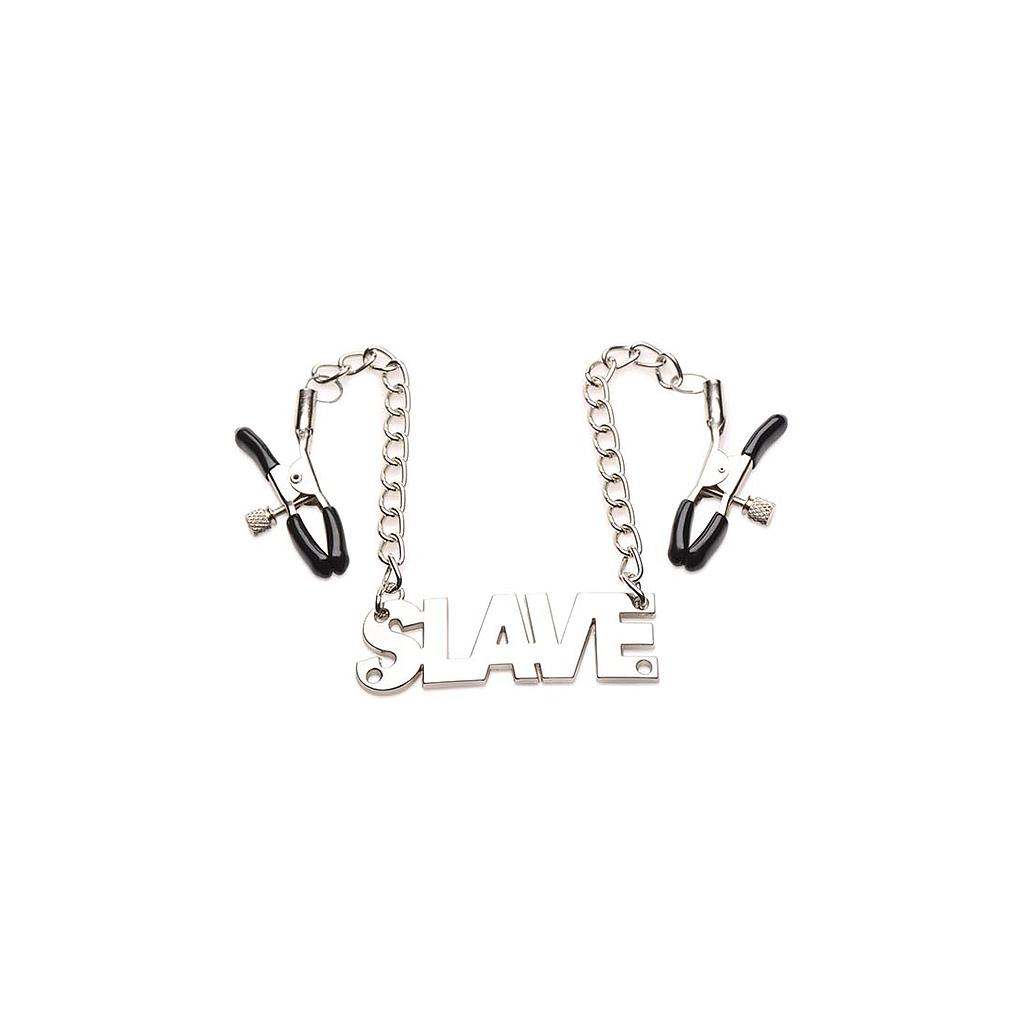 ENSLAVED SLAVE CHAIN NIPPLE CLAMPS