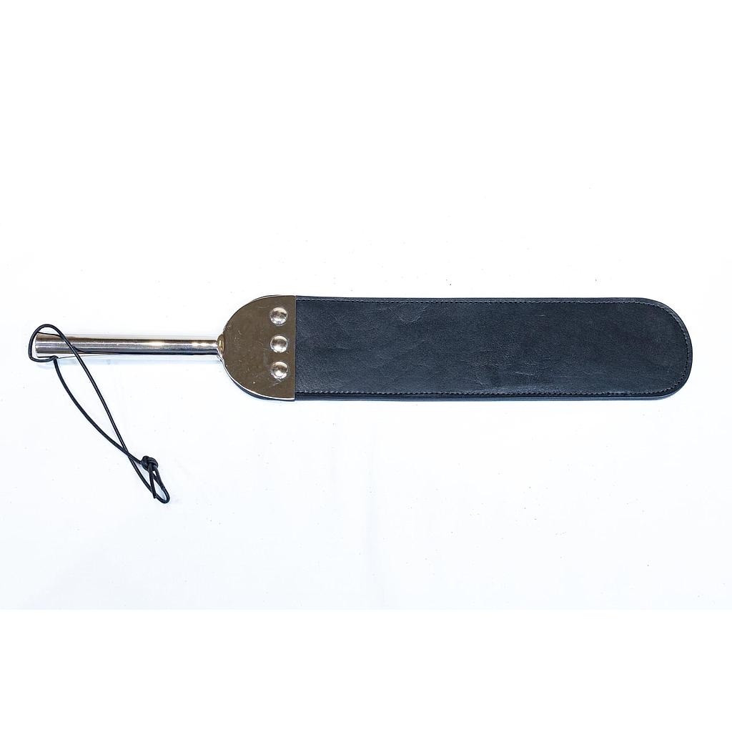 GAYT*GEAR LEATHER PADDLE W/ STAINLESS HANDLE