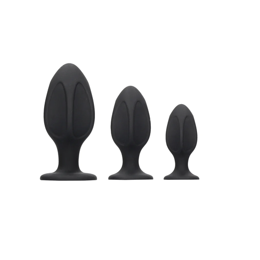 [OU493BLK] OUCH DIAMOND SHAPED PLUG SET (3)