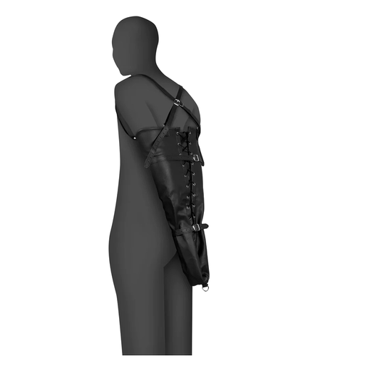 [OU892BLK] OUCH FULL SLEEVE LACE UP ARM RESTRAINT
