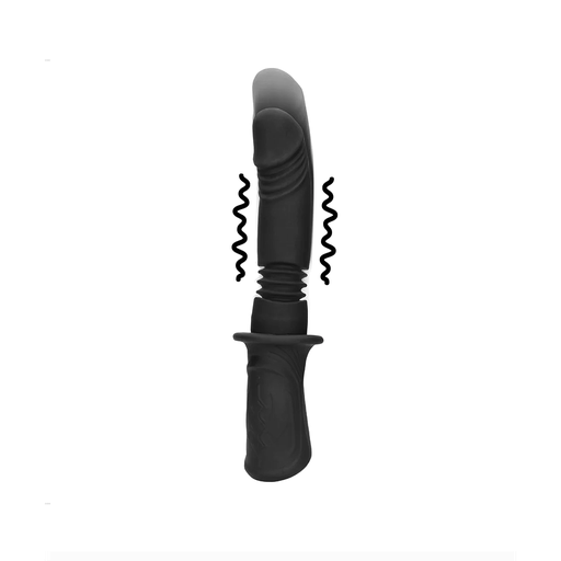 [OU951BLK] OUCH HAND HELD VIBE & THRUST SEX MACHINE
