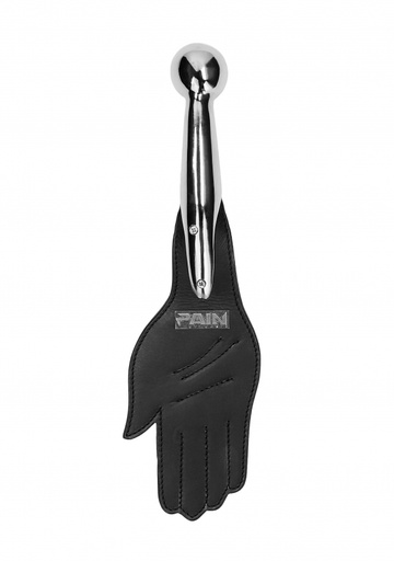 [P0023026] PAIN SADDLE LEATHER HAND PADDLE METAL BALL HANDLE