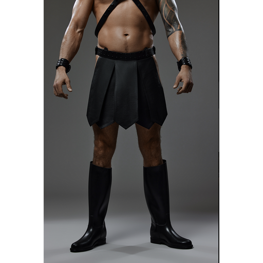 PROVOCATEUR LEATHER GLADIATOR SKIRT RUSSELL