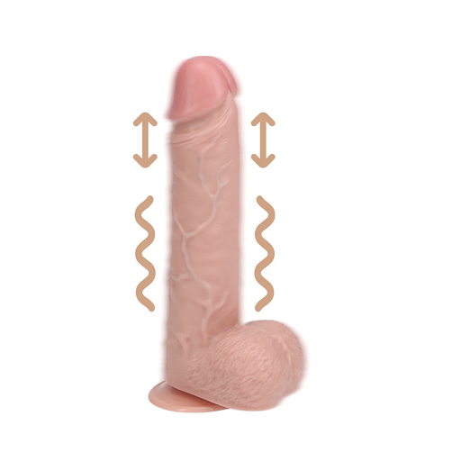 REAL ROCK VIBE AND THRUST COCK W/ BALLS (20,5cm)