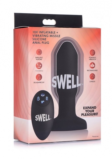 [AG305] SWELL INFLATABLE VIBRATING MISSILE PLUG SILICONE