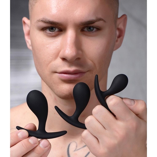[AG377] XR BRANDS DARK DROPLETS 3 PIECE ANAL TRAINING SET