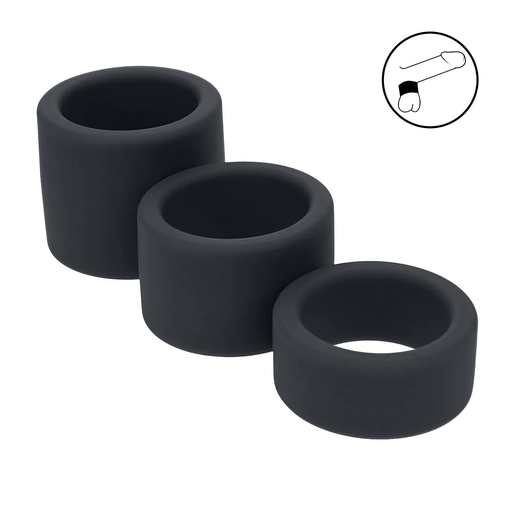 [LVL01-0020BLK] LEVELZ BY SHOTS - LIQUID SILICONE BALL STRAP SET (3)