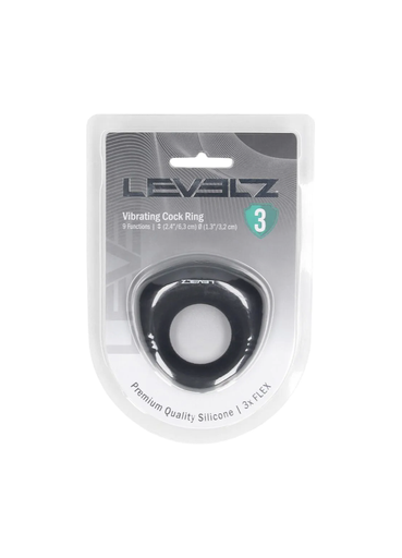[LVL03-0003BLK] LEVELZ - SEALED LIQUID SILICONE VIBRATING COCKRING