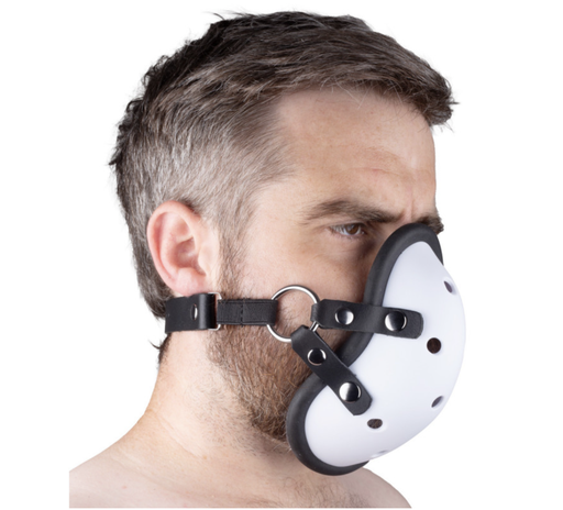 [56619] FACEMASK SNIFF MY... W/ LEATHER STRAPS