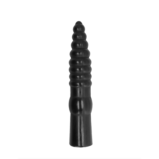 [AB20] ALL BLACK AB20 RIBBED DILDO 33cm