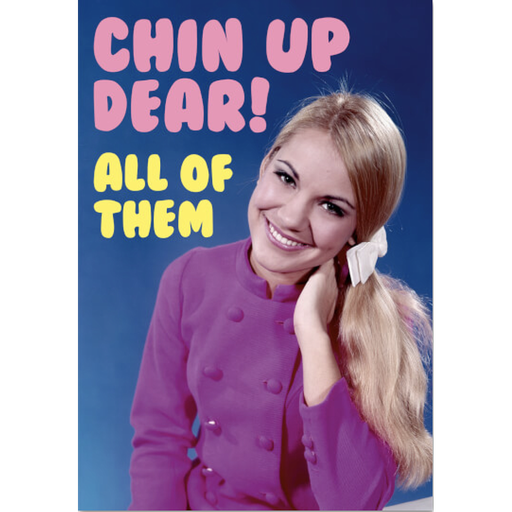 [P0010791] DM Chin Up Dear Funny Birthday Card