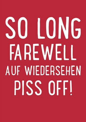 [P0011002] DM SO LONG FAREWELL LARGE CARD